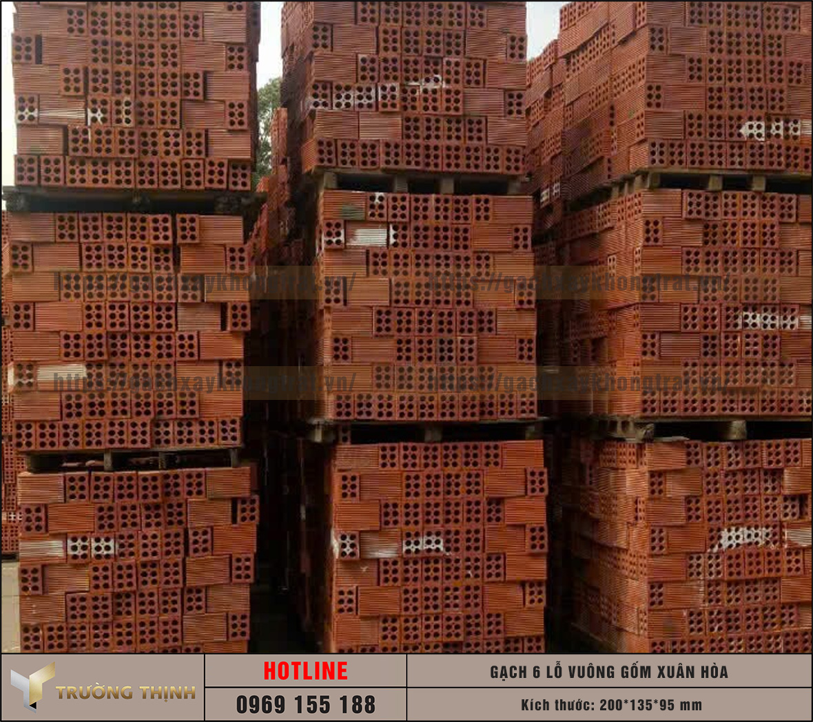 Bảng giá gạch chống nóng 6 lỗ vuông 200x135x95 gốm Xuân Hòa: Giải pháp hạ nhiệt hoàn hảo cho mọi công trình