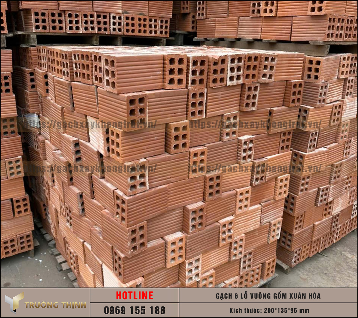 Bảng giá gạch chống nóng 6 lỗ vuông 200x135x95 gốm Xuân Hòa: Giải pháp hạ nhiệt hoàn hảo cho mọi công trình