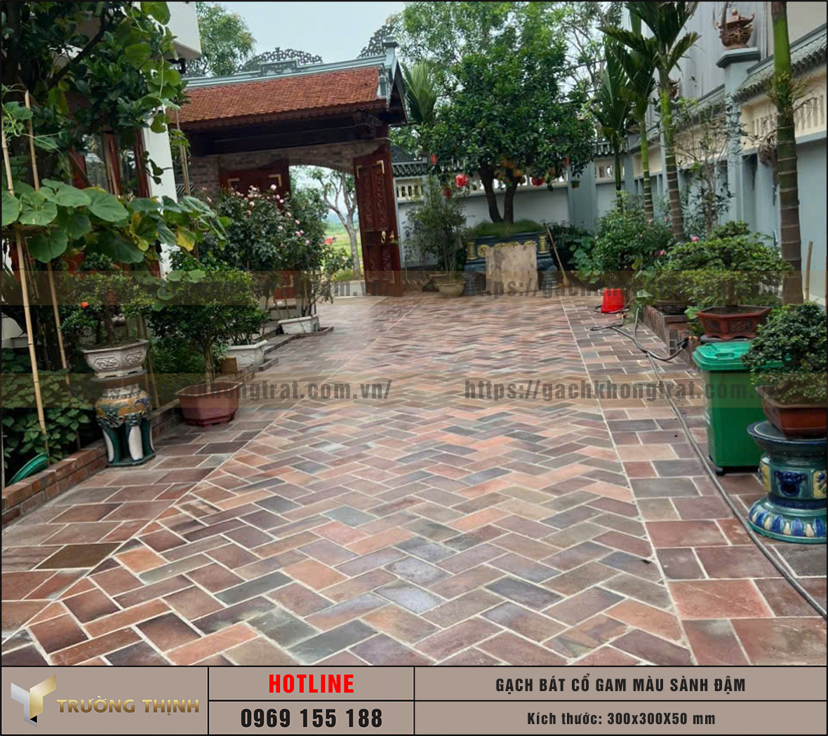 Bảng giá gạch bát cổ gam màu sành đậm 300x300x50: Giải pháp tối ưu cho kiến trúc tâm linh