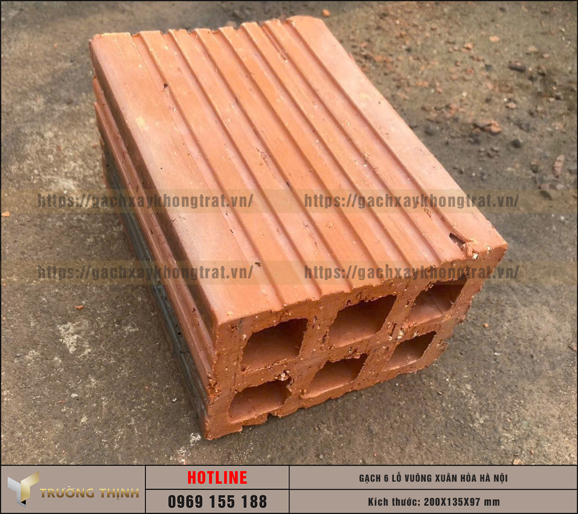 Báo giá gạch chống nóng 6 lỗ vuông Xuân Hòa Hà Nội mới nhất