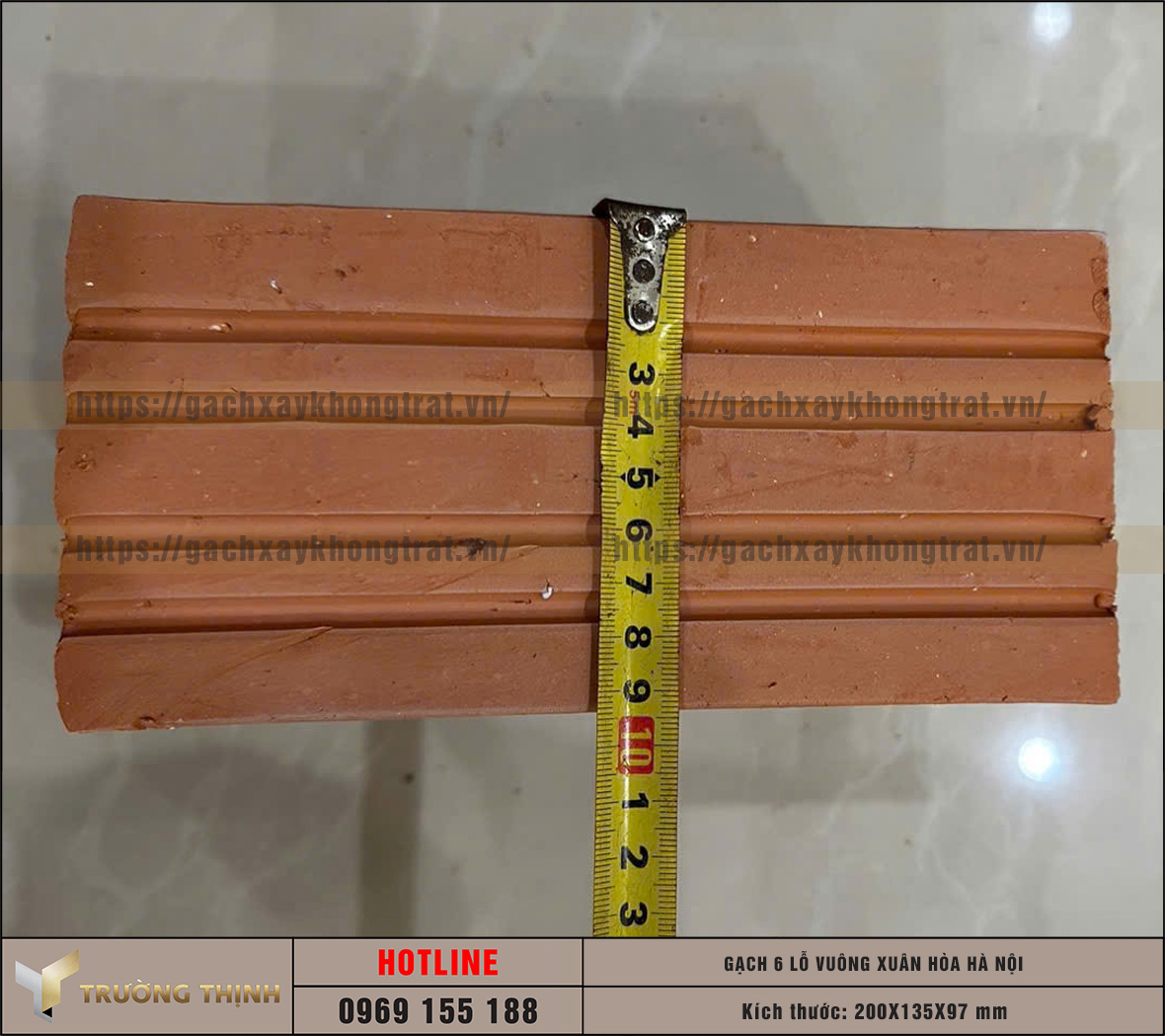 Báo giá gạch chống nóng 6 lỗ vuông Xuân Hòa Hà Nội mới nhất | Trường Thịnh Group