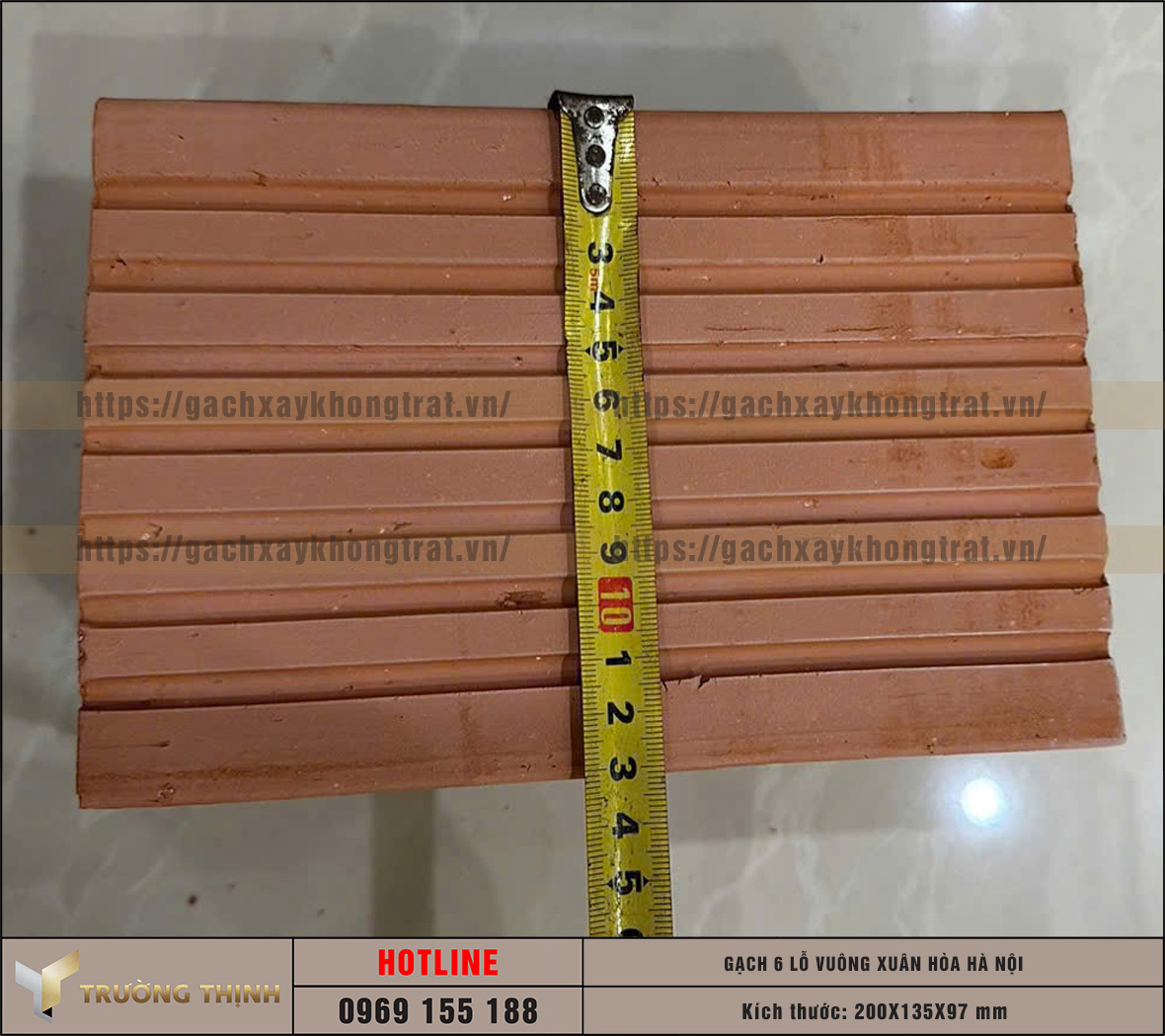 Báo giá gạch chống nóng 6 lỗ vuông Xuân Hòa Hà Nội mới nhất | Trường Thịnh Group