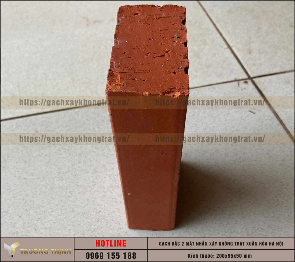 Báo giá gạch đặc 2 mặt nhẵn 200x95x50 xây không trát Xuân Hòa Hà Nội | Trường Thịnh Group