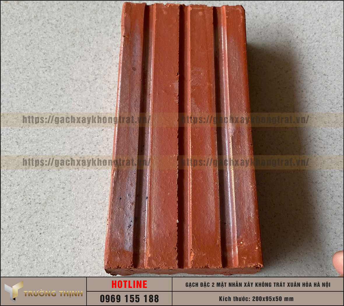 Báo giá gạch đặc 2 mặt nhẵn 200x95x50 xây không trát Xuân Hòa Hà Nội | Trường Thịnh Group