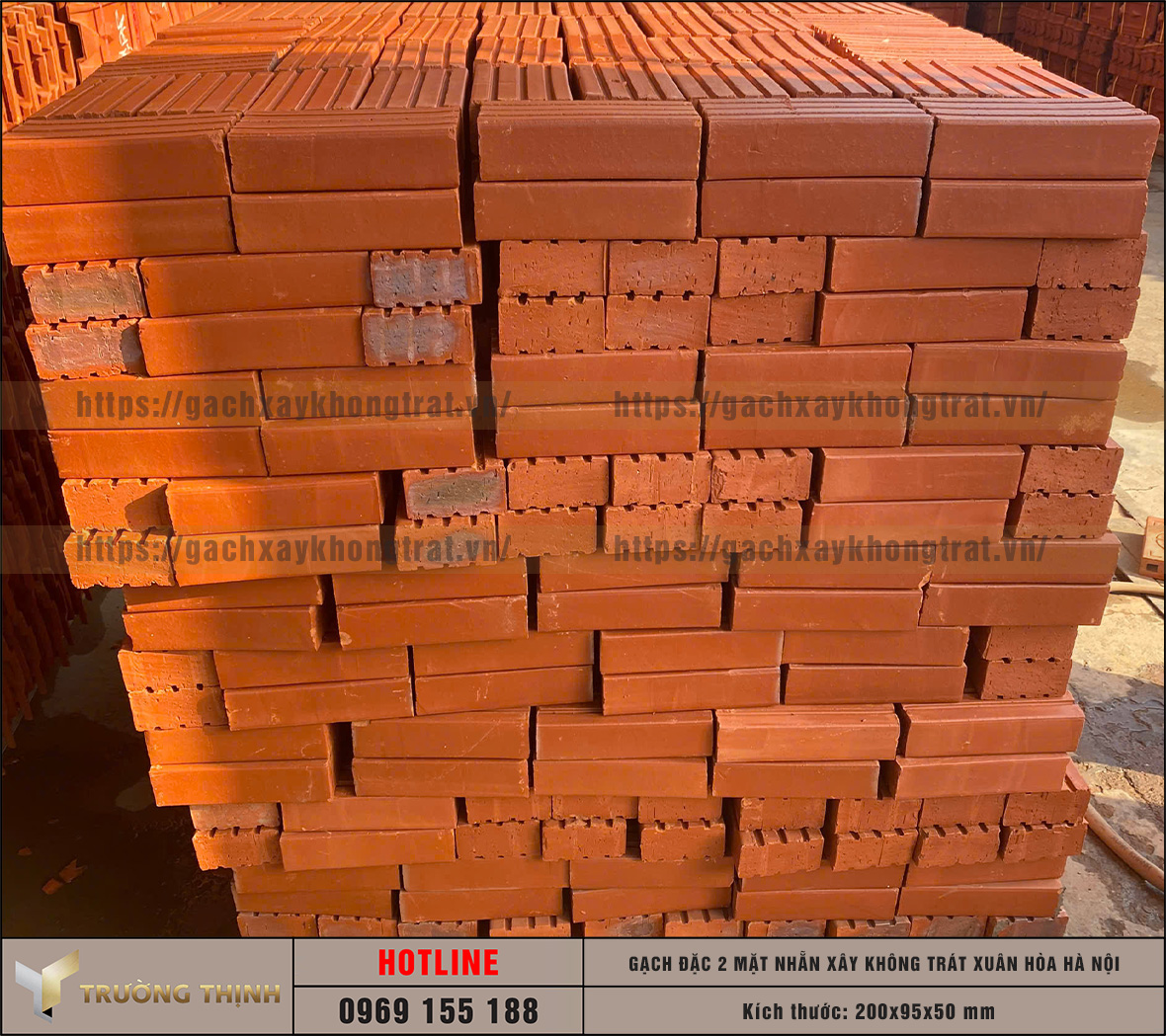 Báo Giá Gạch Đặc 2 Mặt Nhẵn 200x95x50 Xây Không Trát Xuân Hòa Mới Nhất