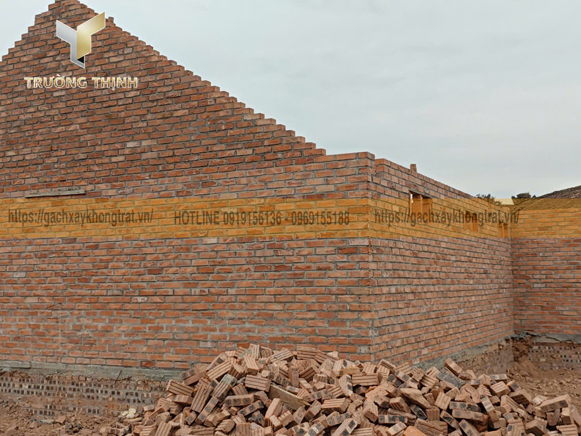 Trường Thịnh tổng đại lý phân phối gạch đặc xây tường không trát - Gạch xây tường không trát nhà thờ, đình, chùa đẹp