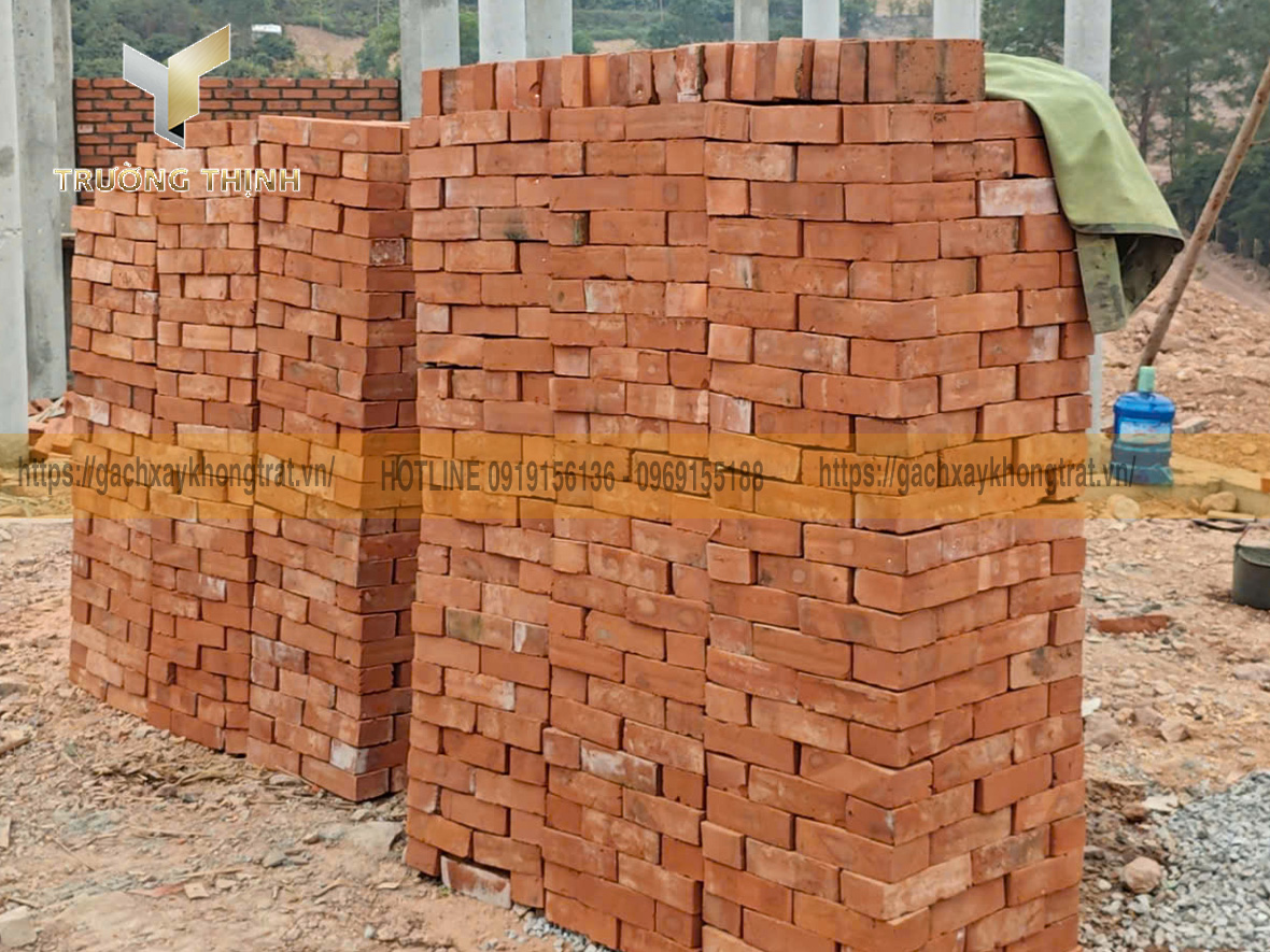 Mẫu gạch đặc xây tường không trát - Gạch xây tường không trát nhà thờ, đình, chùa đẹp