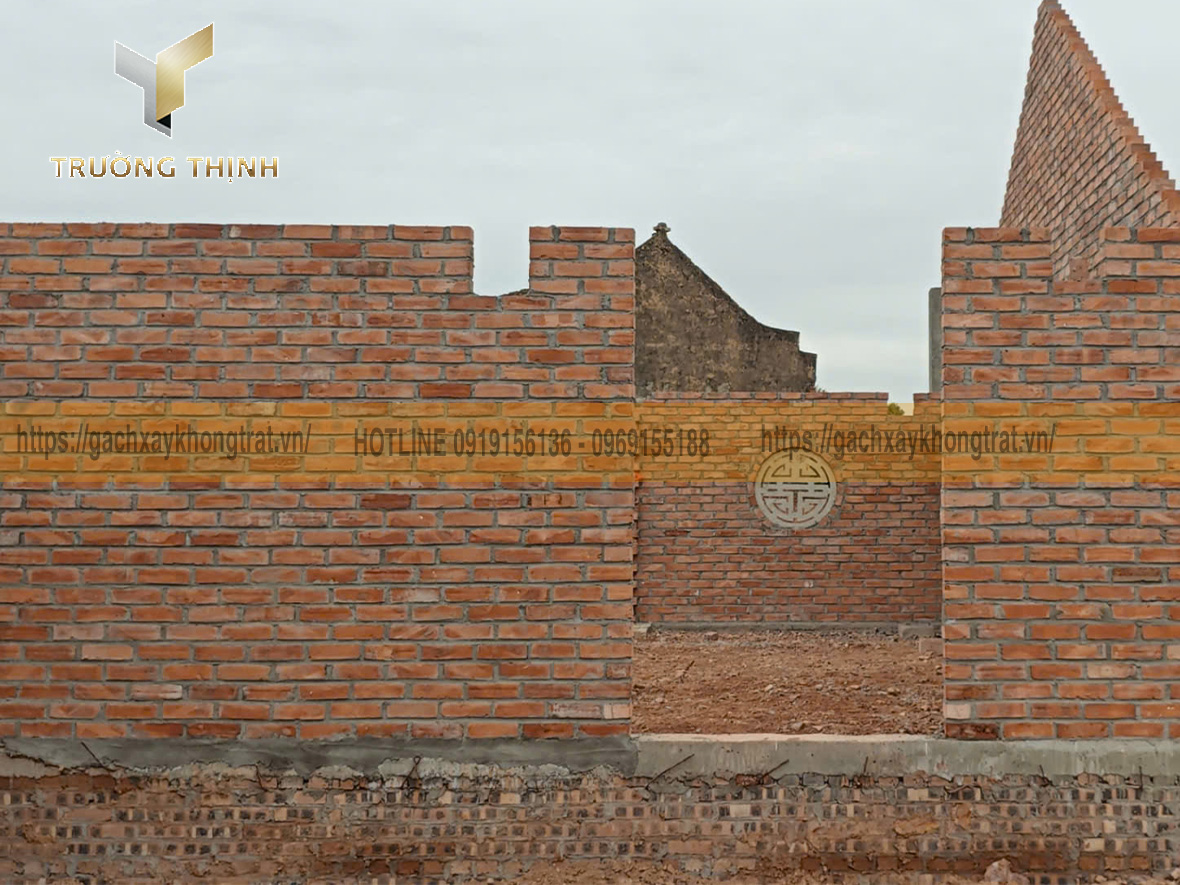 Trường Thịnh tổng đại lý phân phối gạch đặc xây tường không trát - Gạch xây tường không trát nhà thờ, đình, chùa đẹp