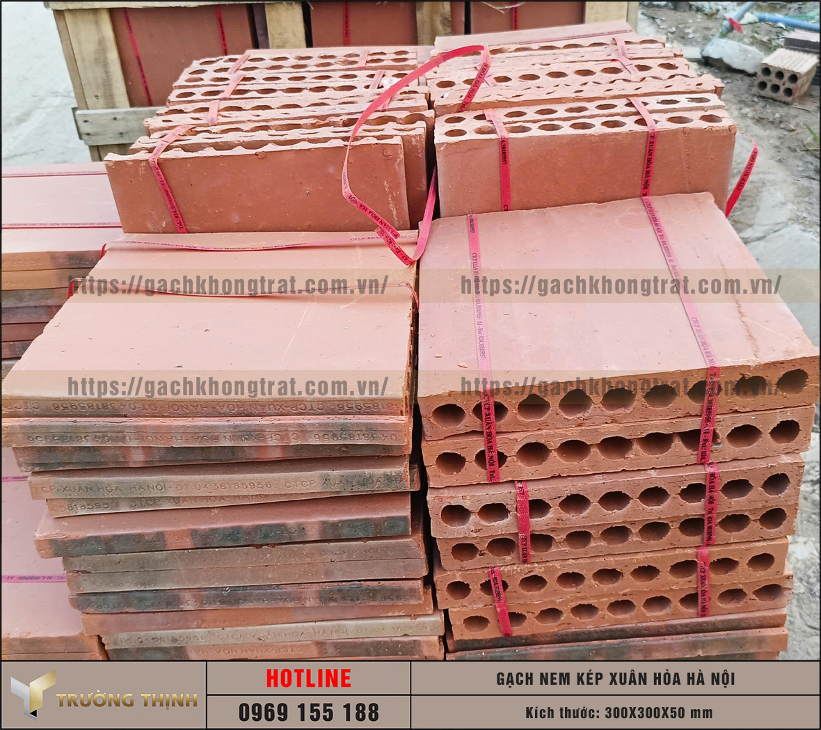 Báo giá gạch nem kép 300x300x50 Xuân Hòa Hà Nội mới nhất 2026
