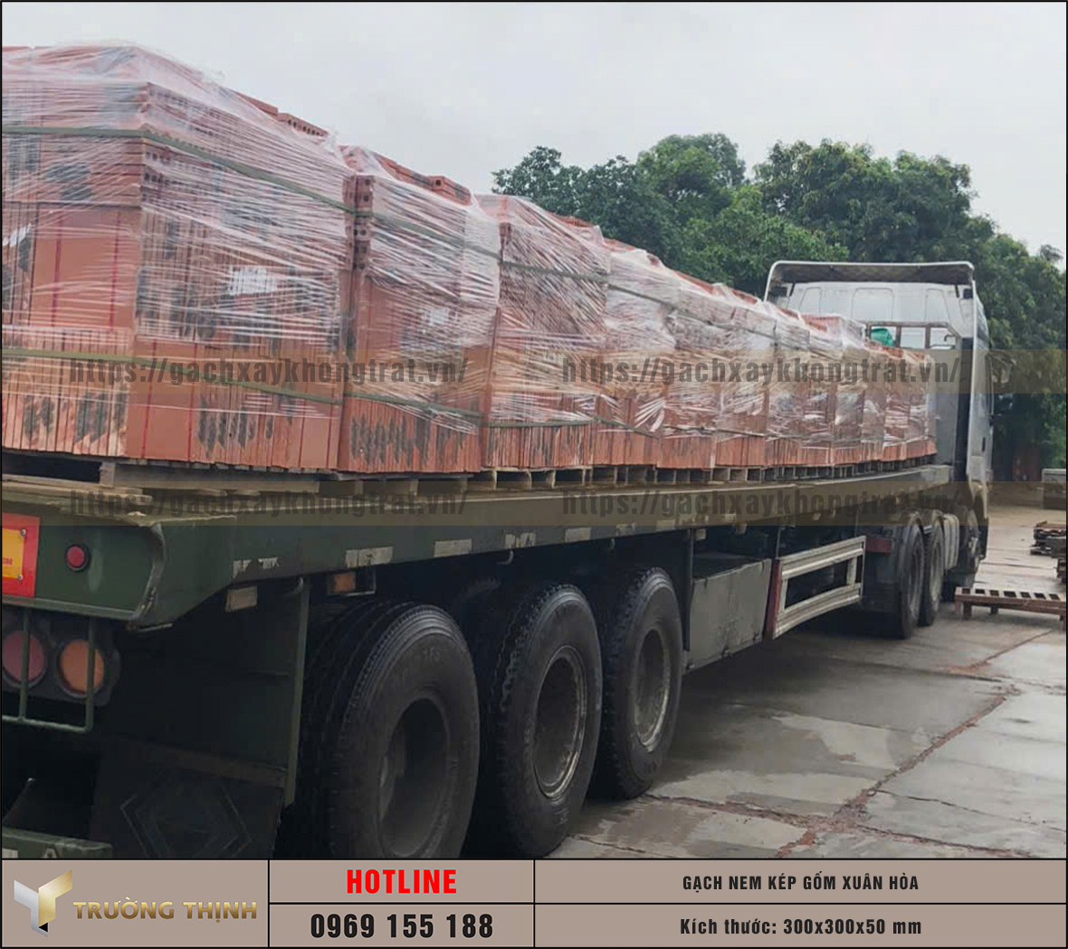 Báo giá gạch nem kép 300x300x50 gốm Xuân Hòa cho công trình và dự án | Trường Thịnh Group