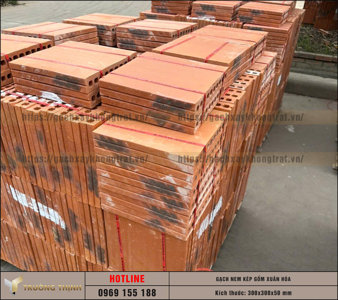 Báo giá gạch nem kép 300x300x50 gốm Xuân Hòa cho công trình và dự án | Trường Thịnh Group
