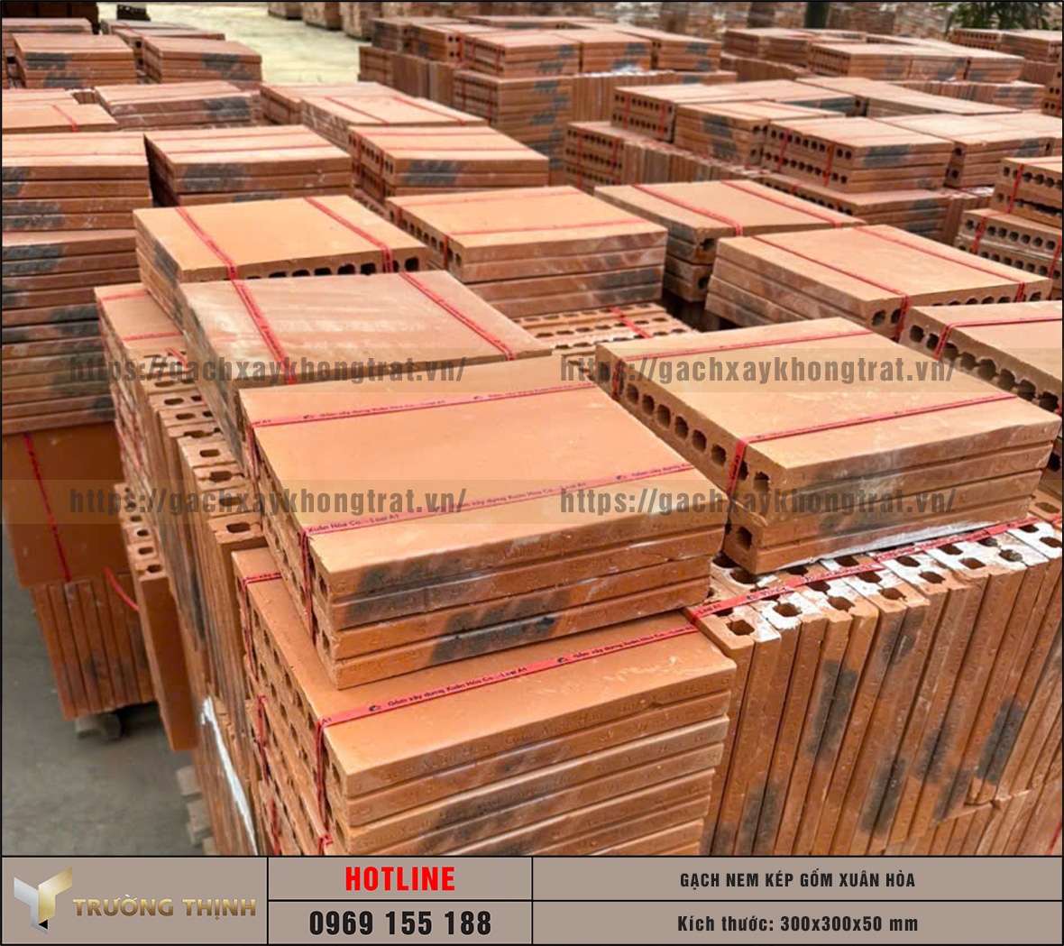 Báo giá gạch nem kép 300x300x50 gốm Xuân Hòa cho công trình và dự án | Trường Thịnh Group