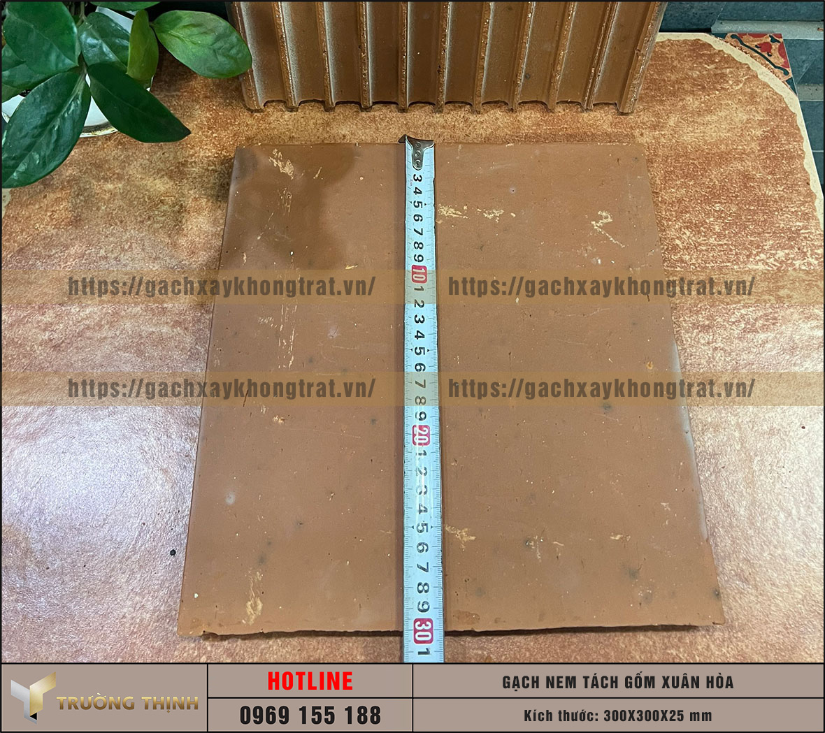 Báo giá gạch nem tách 300x300x25 gốm Xuân Hòa mới nhất 2026 | Trường Thịnh Group