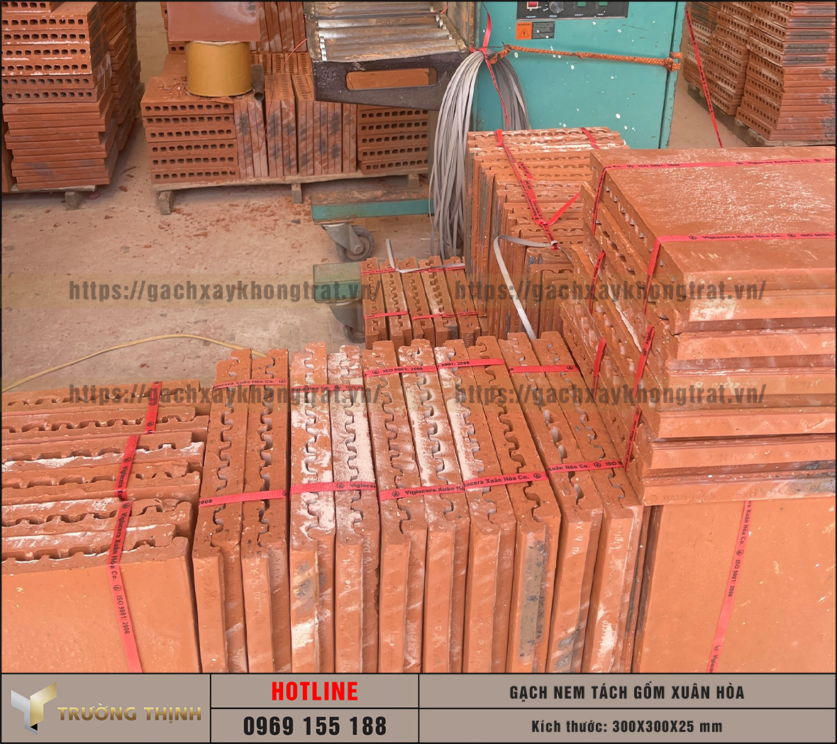 Báo giá gạch nem tách 300x300x25 gốm Xuân Hòa mới nhất 2026 | Trường Thịnh Group