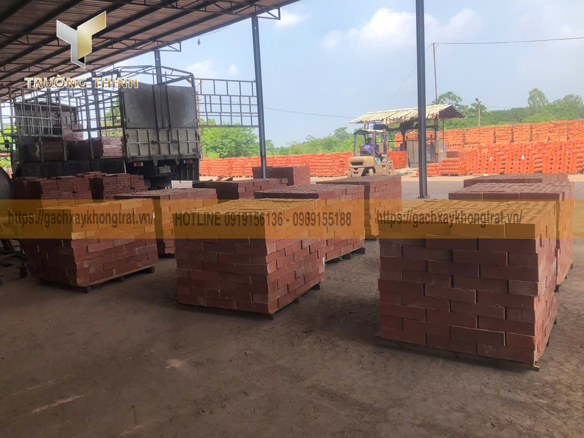 Gạch xây không trát 8 lỗ 382 Đông Anh tại nhà máy