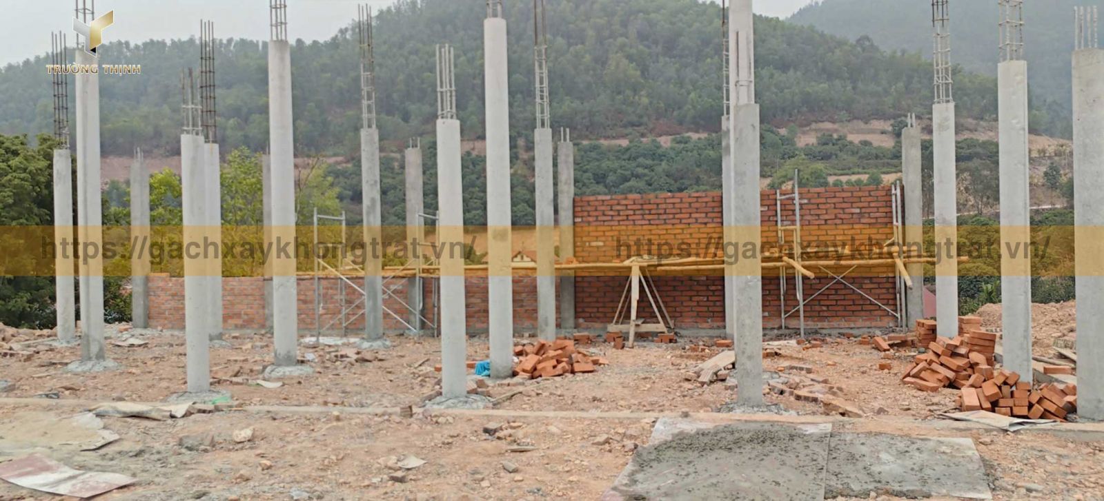 Báo giá mẫu gạch đặc xây không trát xây nhà thờ họ, công trình tâm linh như đình, chùa đẹp với giá ưu đãi