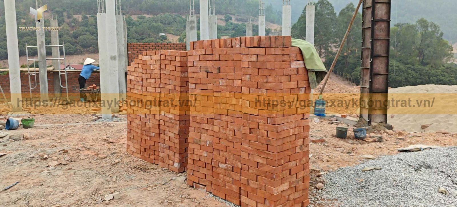 Báo giá mẫu gạch đặc xây không trát xây nhà thờ họ, công trình tâm linh như đình, chùa đẹp với giá ưu đãi