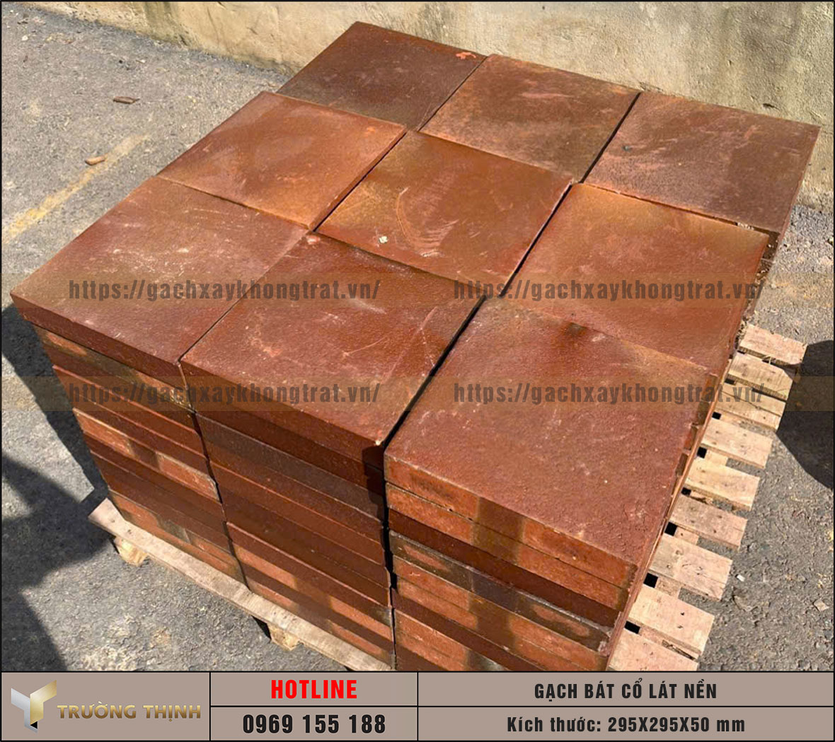 Gạch bát cổ thủ công lát nền 295x295x50 – Tinh hoa gốm Việt | Trường Thịnh Group