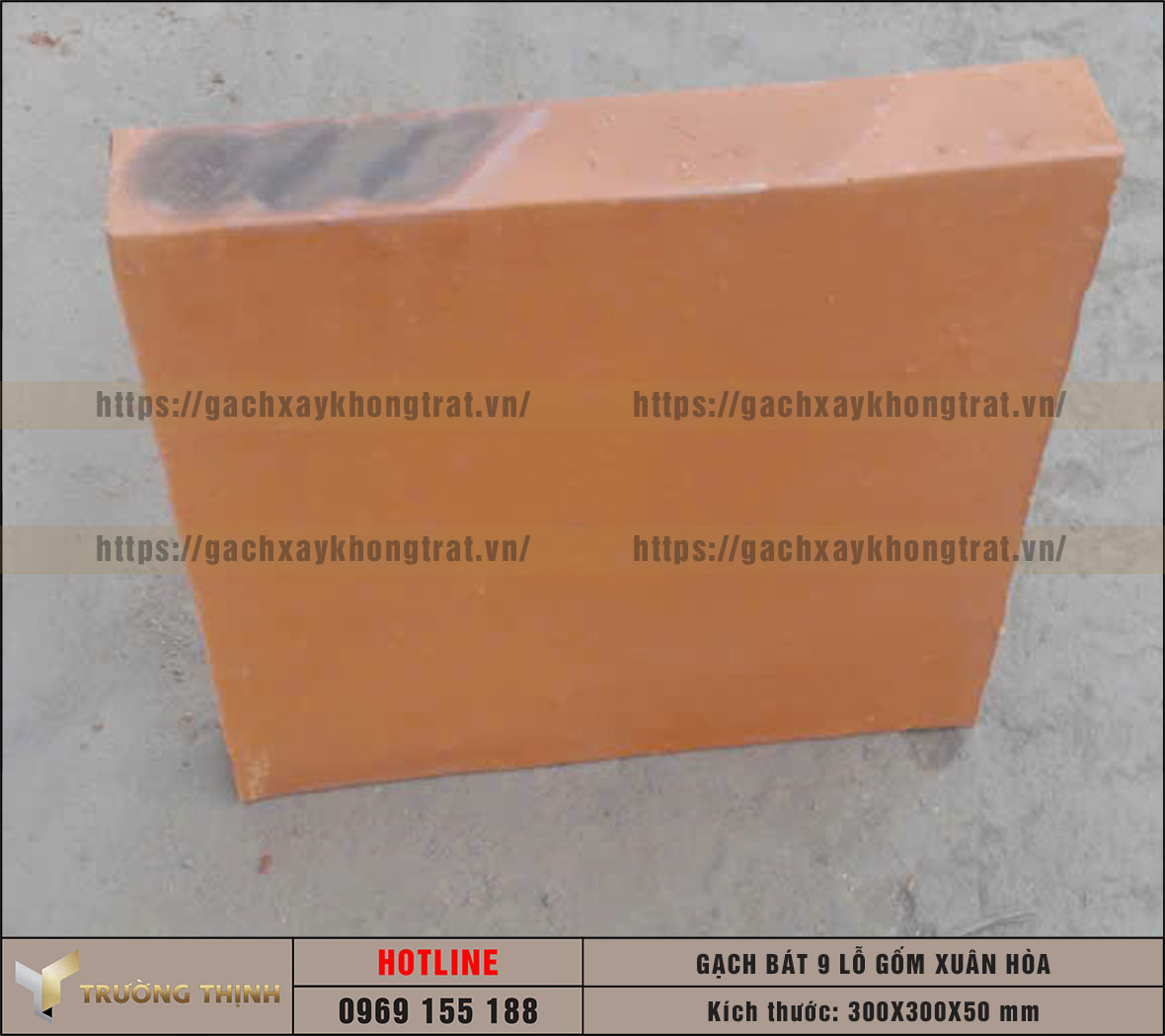 Gạch bát 9 lỗ 300x300x50 Gốm Xuân Hòa – Đỉnh Cao Gạch Gốm Lát Sân Vườn