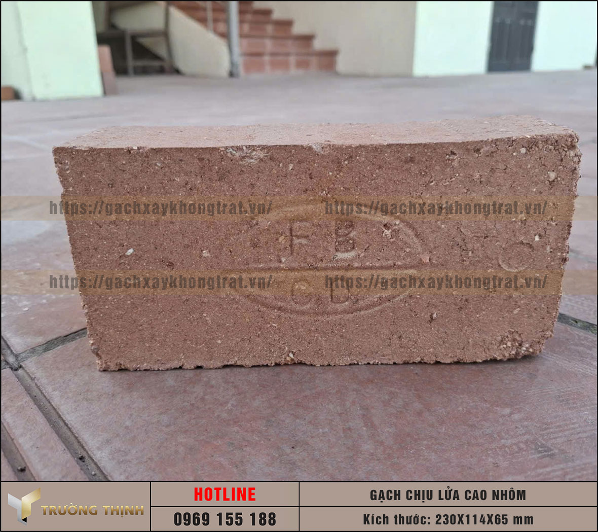 Gạch Chịu Lửa Cao Nhôm Cầu Đuống 230x114x65 - Chất Lượng Cao | Trường Thịnh Group