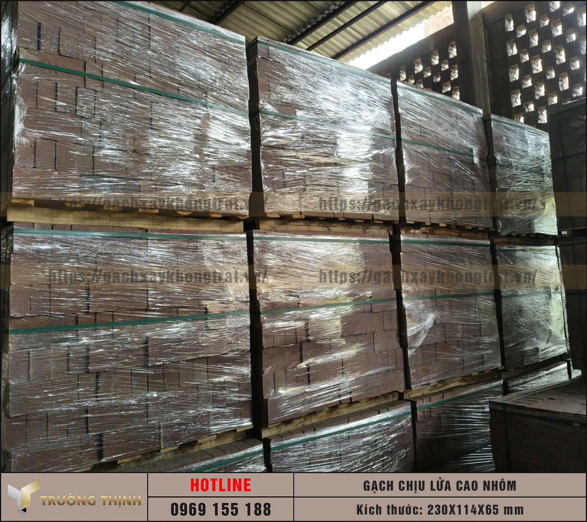 Gạch Chịu Lửa Cao Nhôm Cầu Đuống 230x114x65 - Chất Lượng Cao | Trường Thịnh Group
