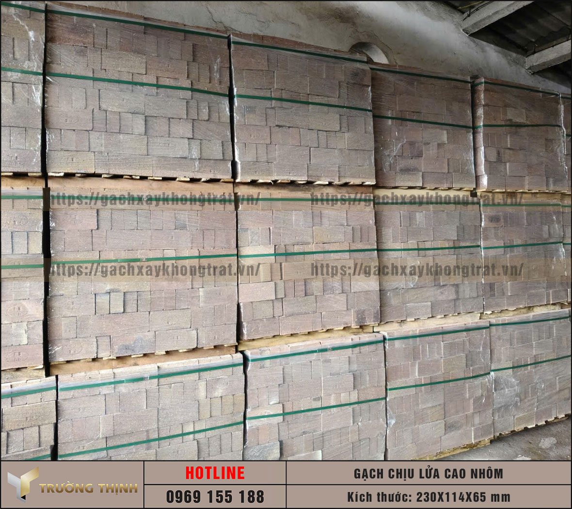 Gạch Chịu Lửa Cao Nhôm Cầu Đuống 230x114x65 - Chất Lượng Cao | Trường Thịnh Group
