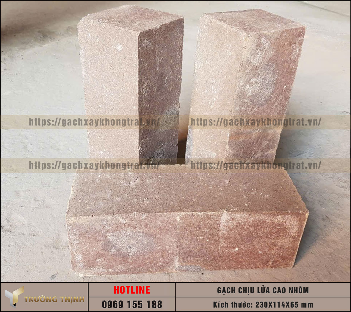 Gạch Chịu Lửa Cao Nhôm Cầu Đuống 230x114x65 - Chất Lượng Cao | Trường Thịnh Group