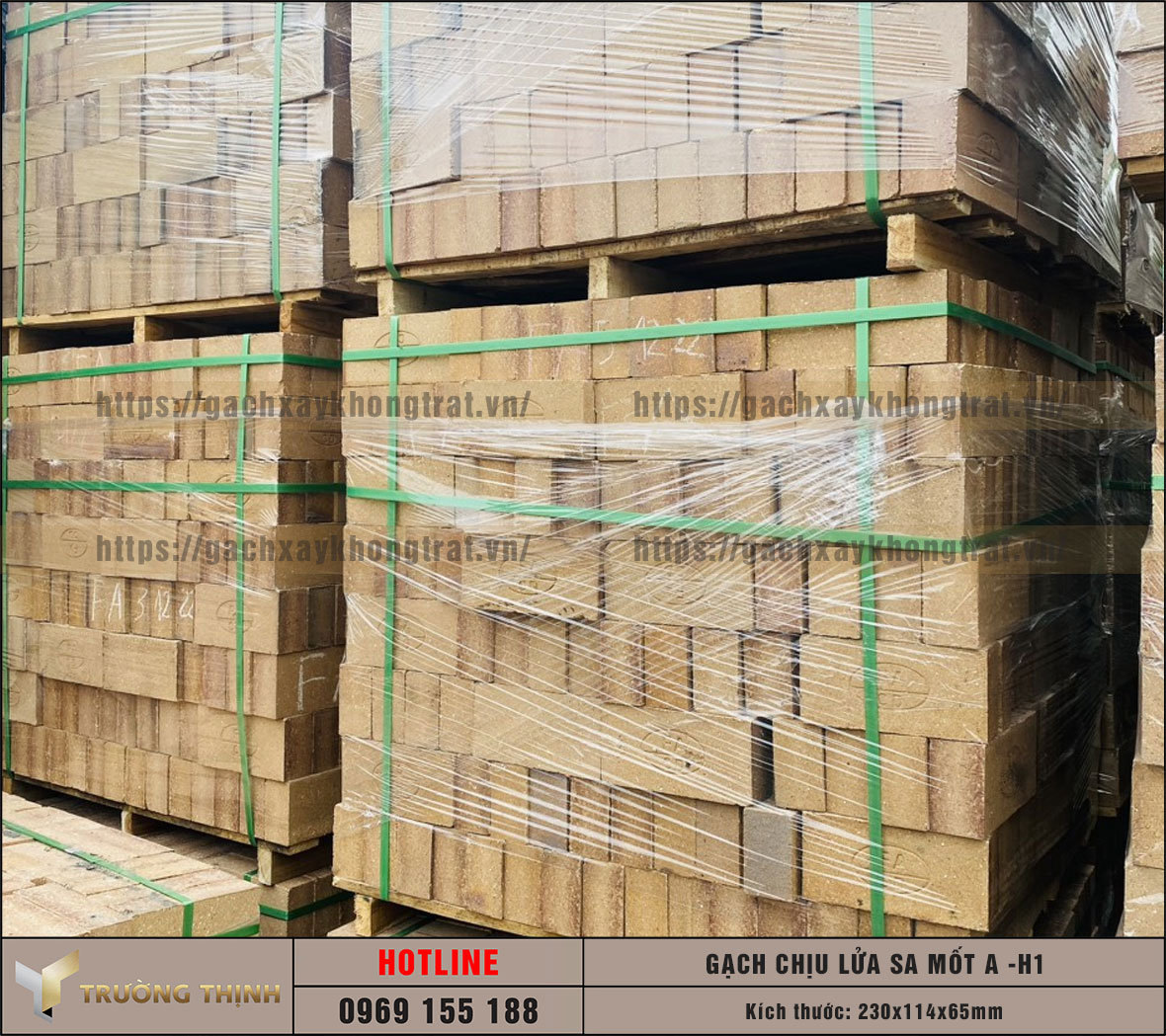 Gạch chịu lửa sa mốt A-H1 230x114x65 | Chính Hãng Cầu Đuống - Trường Thịnh Group