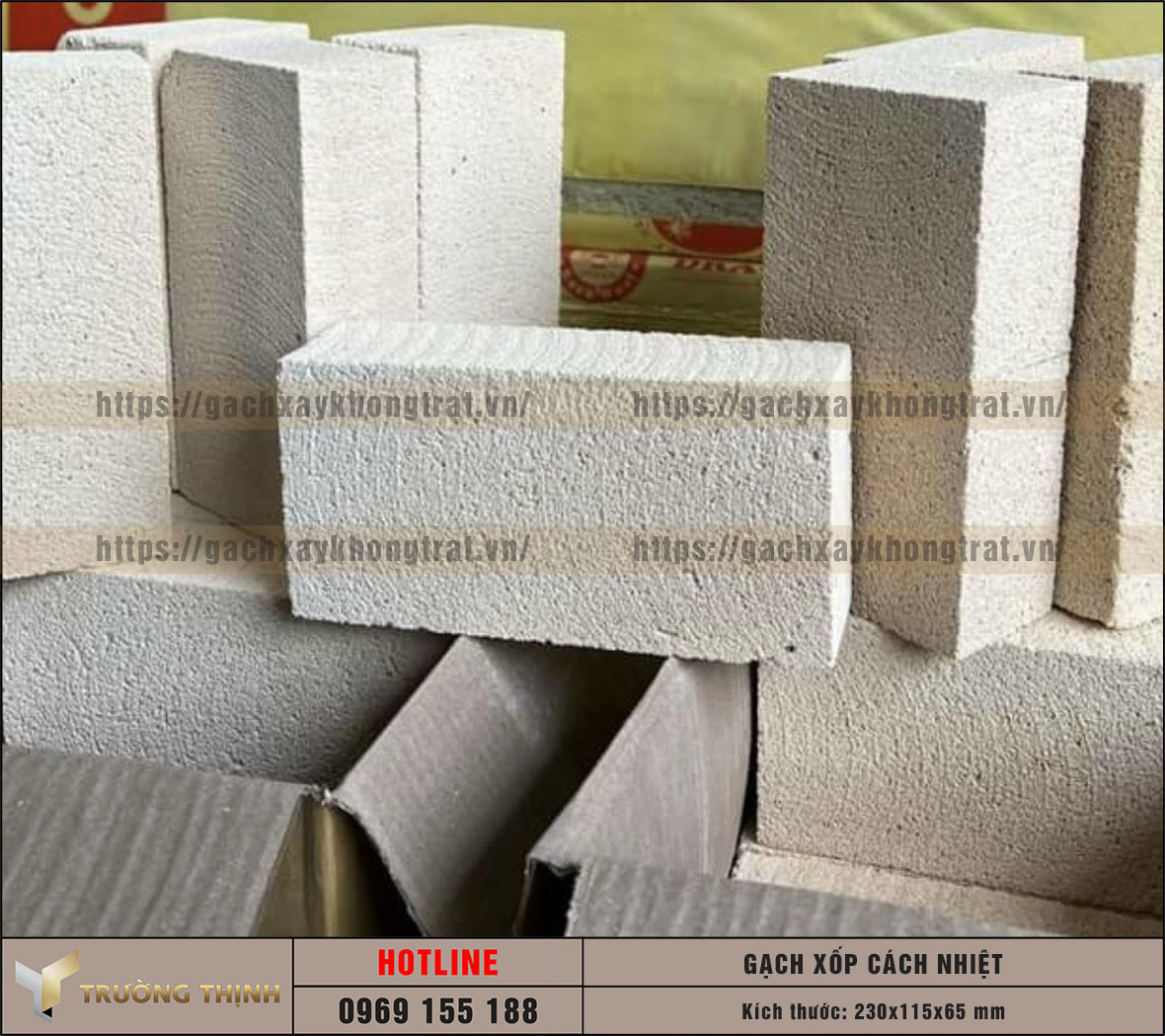Gạch xốp cách nhiệt 230x115x65 Chính Hãng, Giá Tốt | Trường Thịnh Group