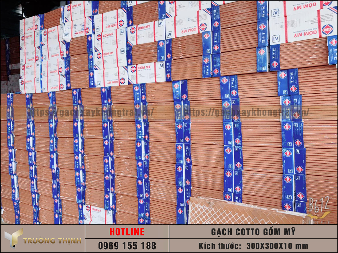Gạch Cotto 300x300 Gốm Mỹ màu đỏ thường