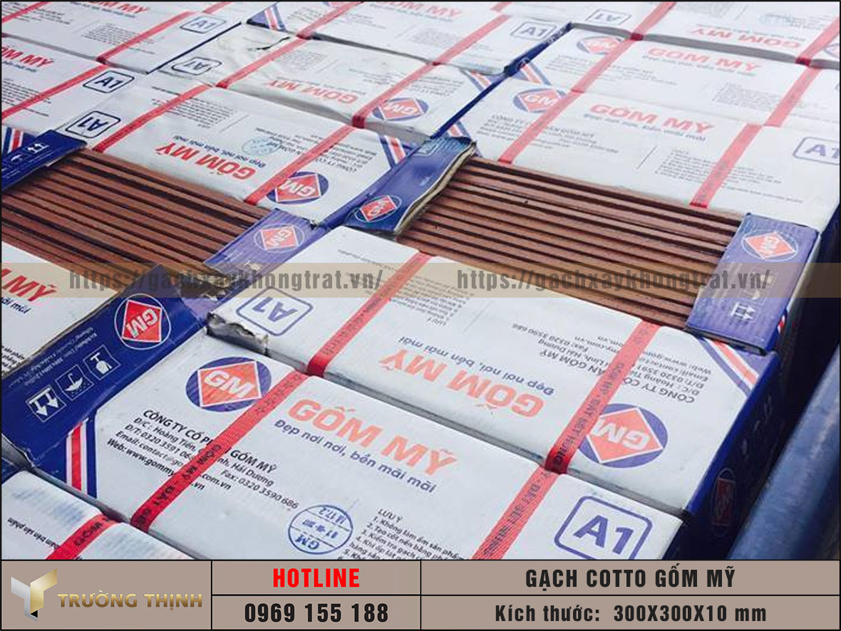 Gạch Cotto 300x300 Gốm Mỹ màu đỏ thường