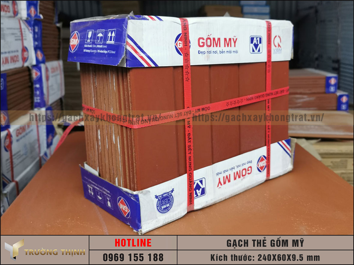 Gạch thẻ 240x60 màu đỏ Gốm Mỹ giá rẻ
