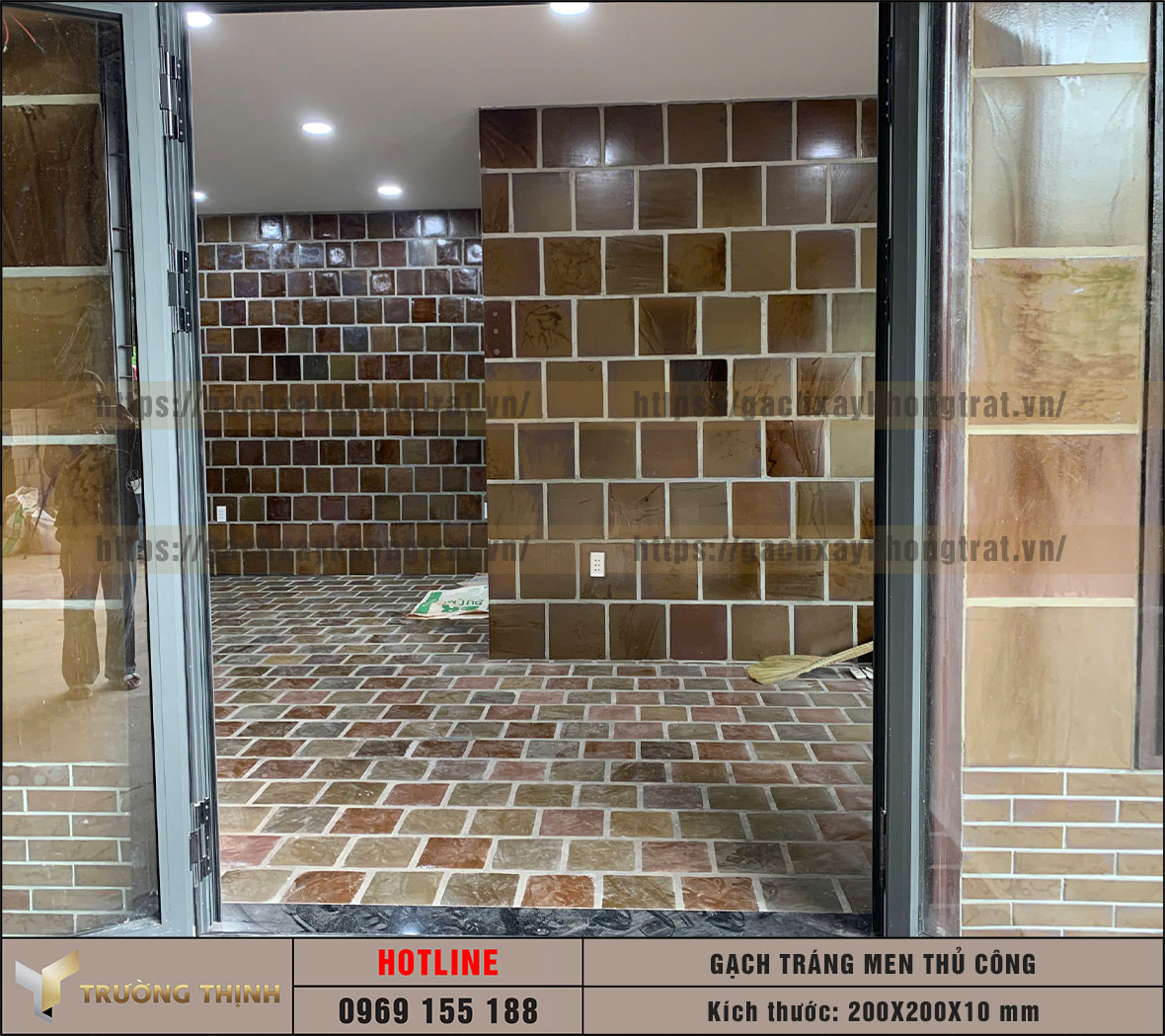 Gạch gốm tráng men thủ công 200x200x10 | Tinh Hoa Gốm Việt - Trường Thịnh