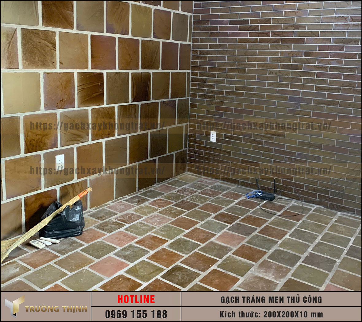 Gạch gốm tráng men thủ công 200x200x10 | Tinh Hoa Gốm Việt - Trường Thịnh