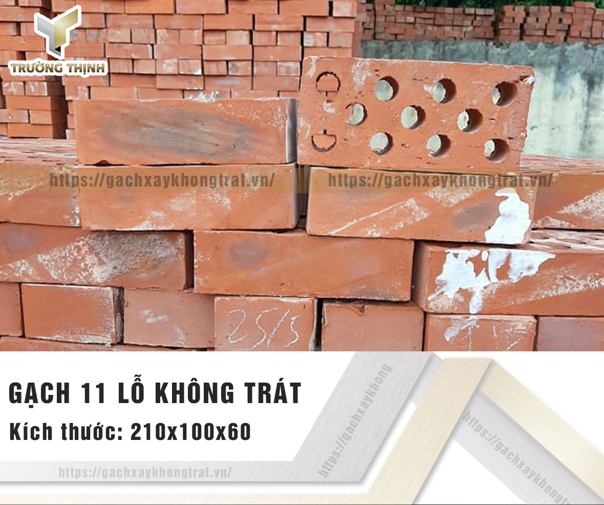 Gạch 11 lỗ xây không trát Viglacera Từ Sơn