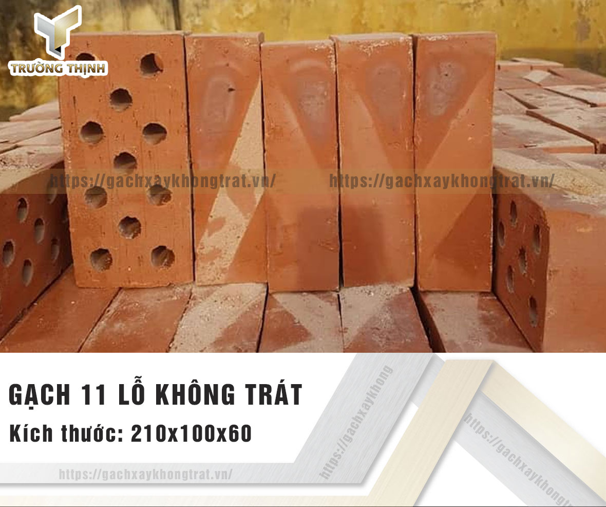Gạch 11 lỗ xây không trát Viglacera Từ Sơn