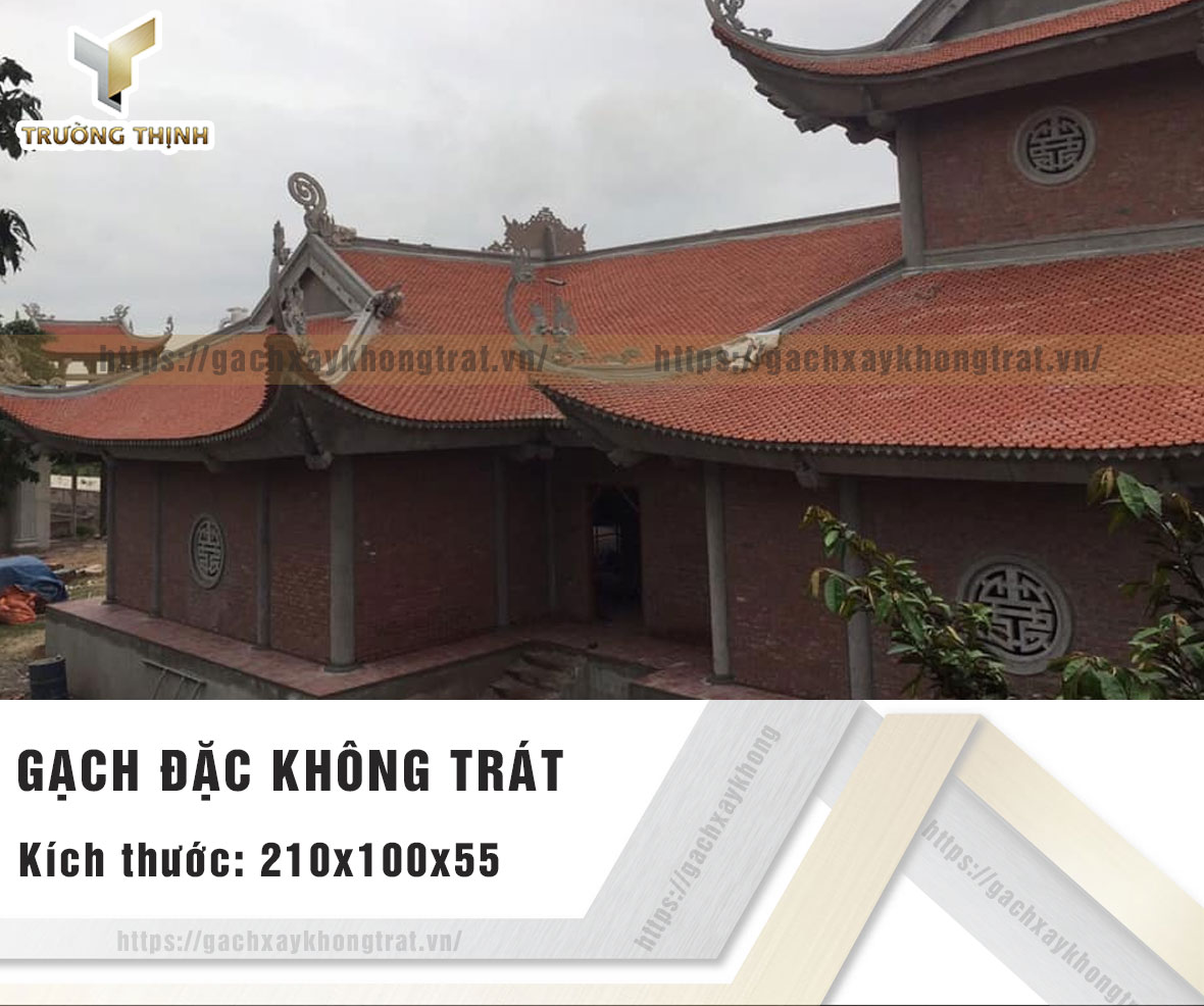 Gạch đặc xây không trát Viglacera Từ Sơn 210x100x55