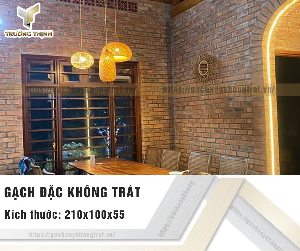 Gạch đặc xây không trát Viglacera Từ Sơn 210x100x55