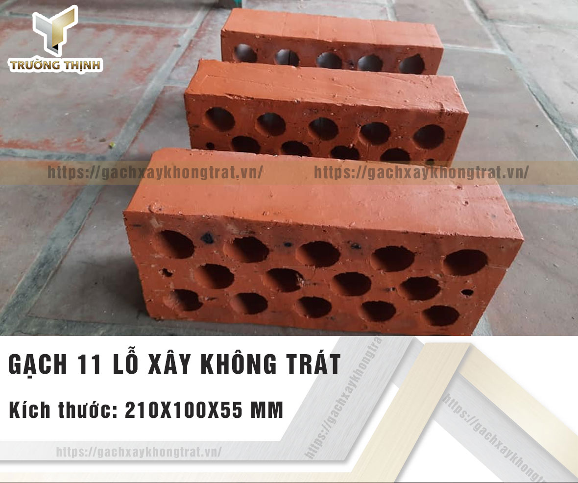 Gạch 11 lỗ xây không trát Viglacera Xuân Hòa tại nhà máy