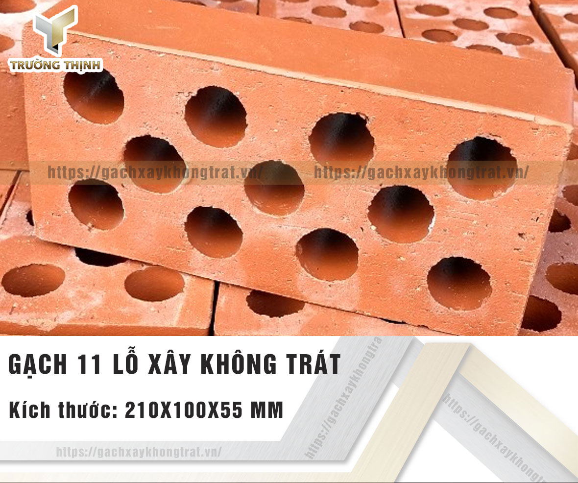 Gạch 11 lỗ xây không trát Viglacera Xuân Hòa giá rẻ