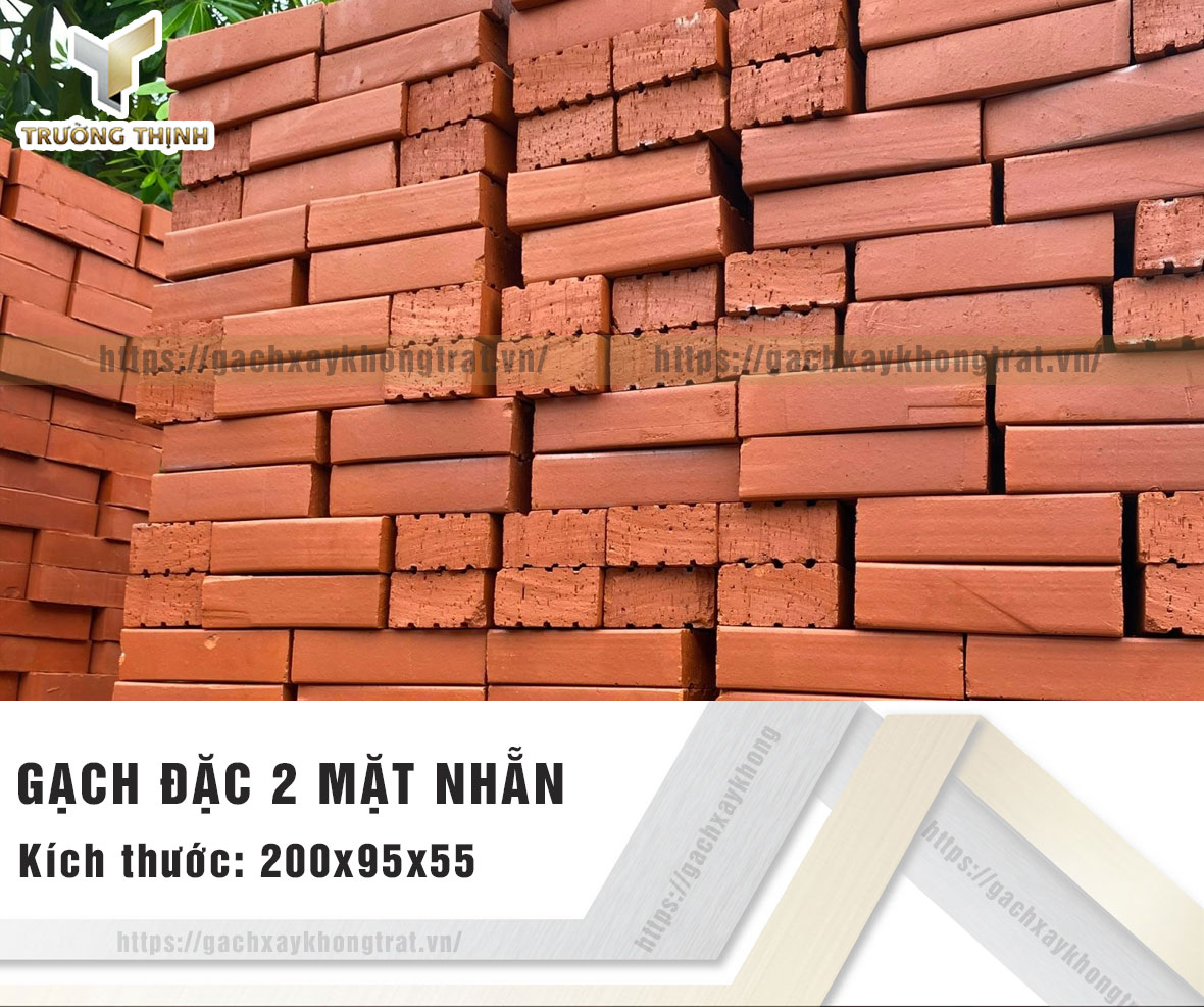 Gạch đặc 2 mặt nhẵn xây không trát Viglacera Xuân Hòa