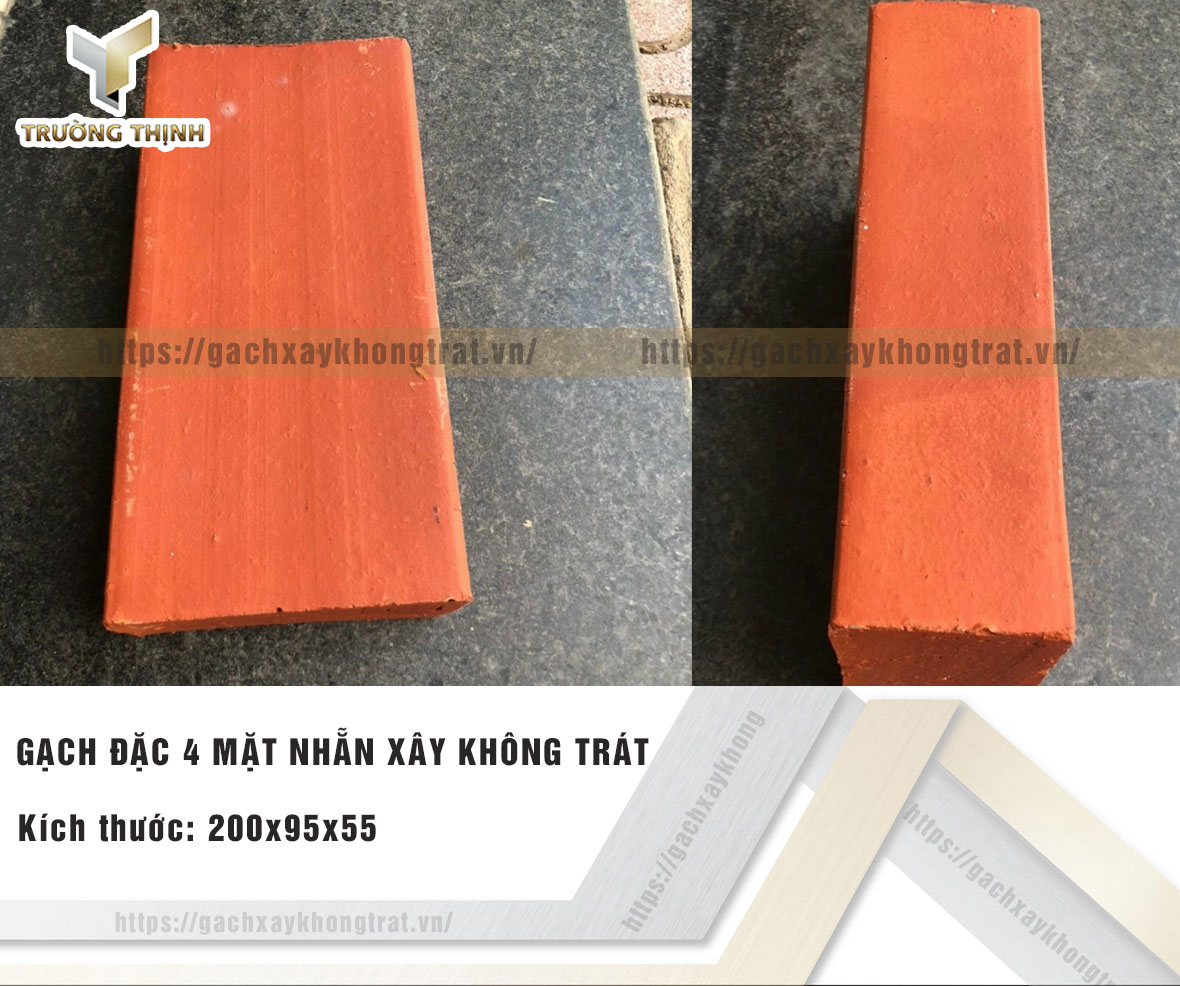 Gạch đặc 4 mặt nhẵn - Gạch xây không trát Viglacera Xuân Hòa trên kệ palet tại nhà máy