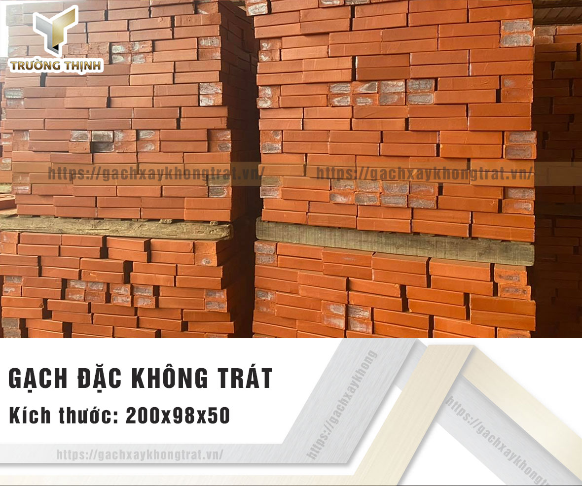 Gạch đặc xây không trát Xuân Hòa Hà Nội 200x98x50 giá rẻ