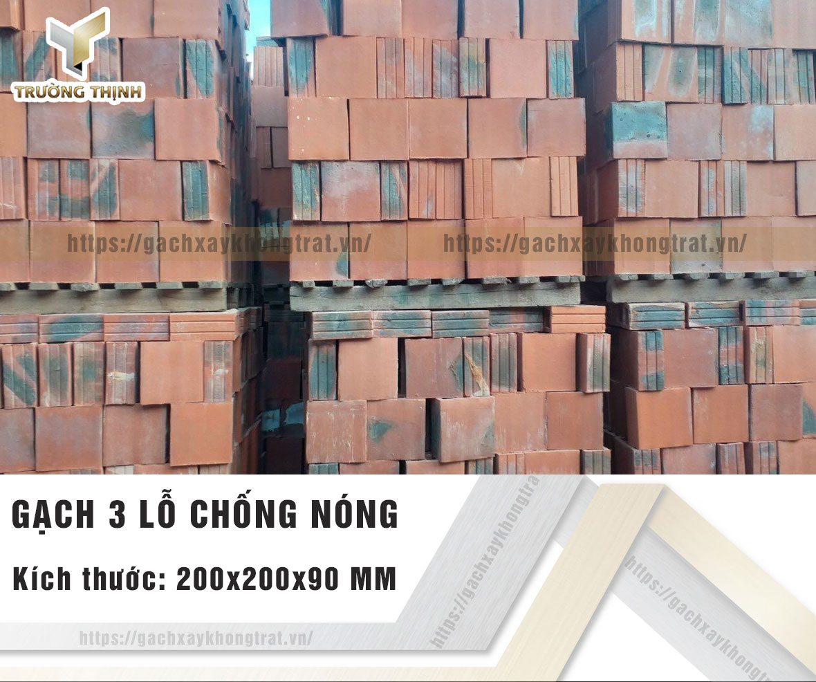 Gạch 3 lỗ chống nóng Viglacera Xuân Hòa tại nhà máy