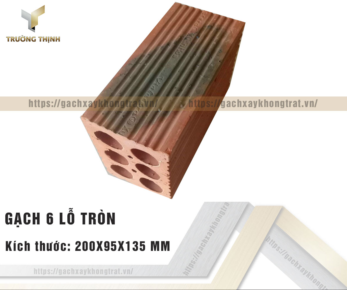 Gạch 6 lỗ tròn chống nóng Viglacera Xuân Hòa