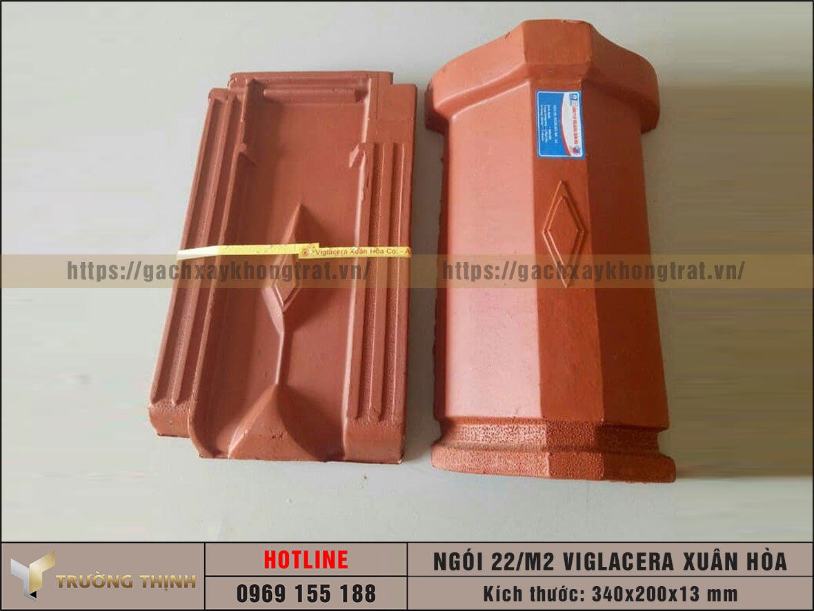 Ngói 22/m2 Viglacera Xuân Hòa 340x200x13 giá rẻ