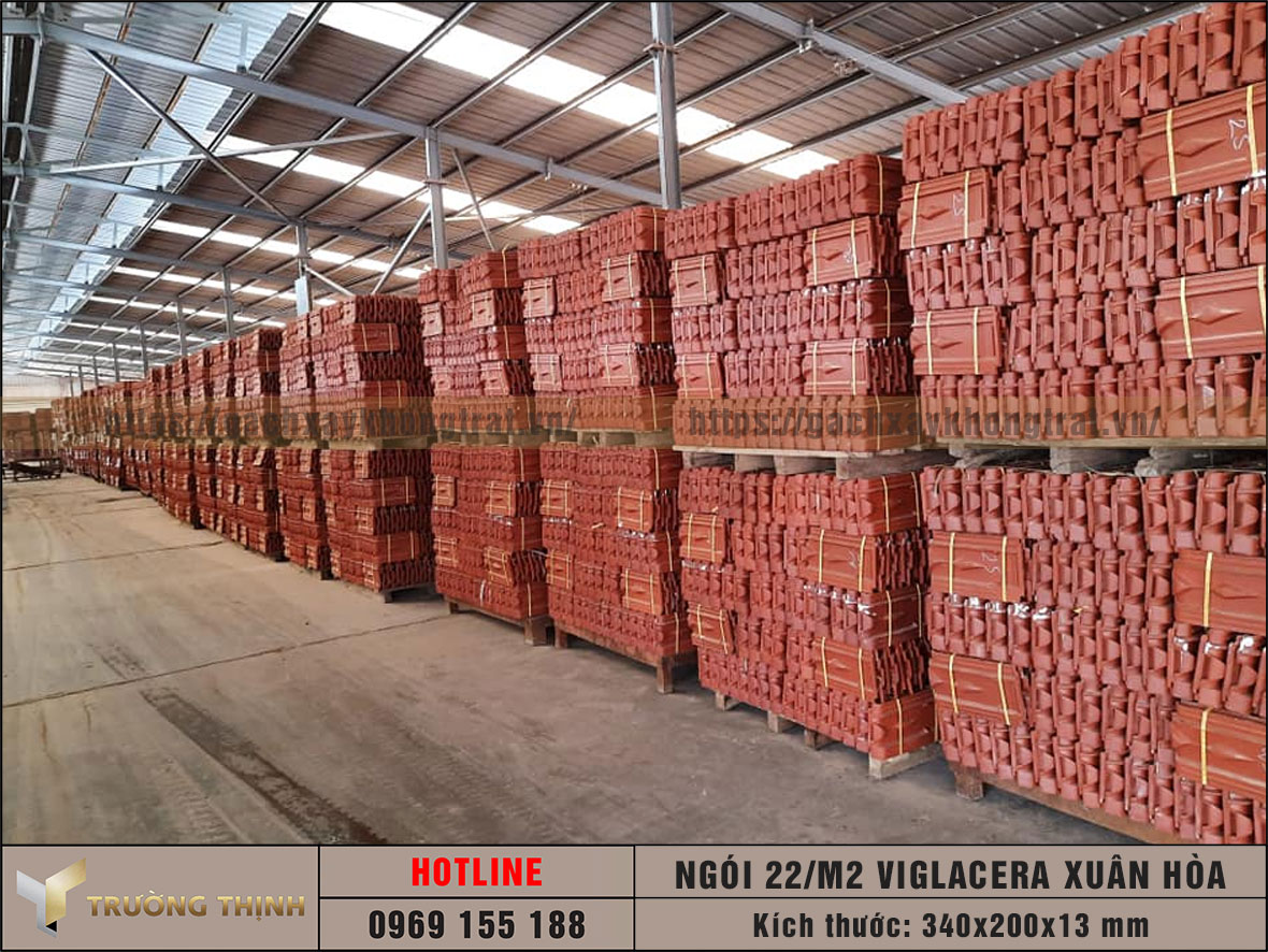 Ngói lợp mái nhà - Ngói 22/m2 Viglacera Xuân Hòa