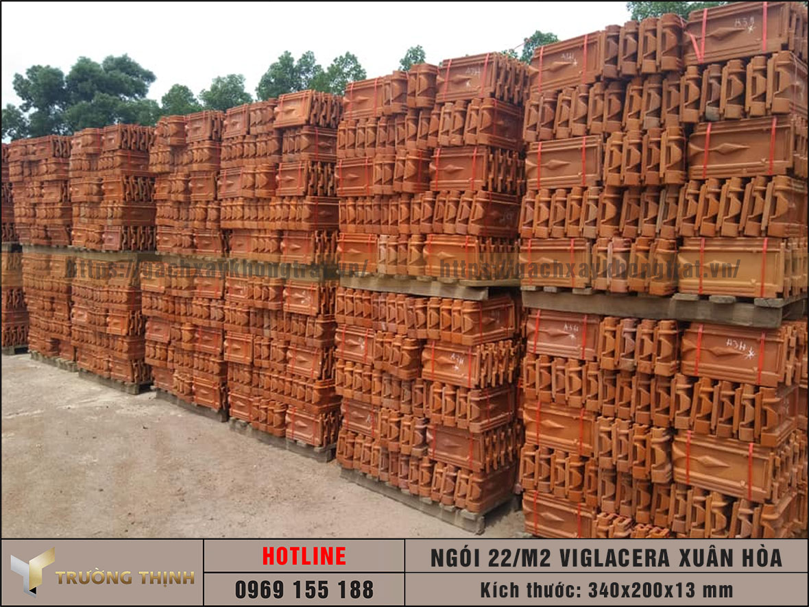 Ngói lợp mái nhà - Ngói 22/m2 Viglacera Xuân Hòa