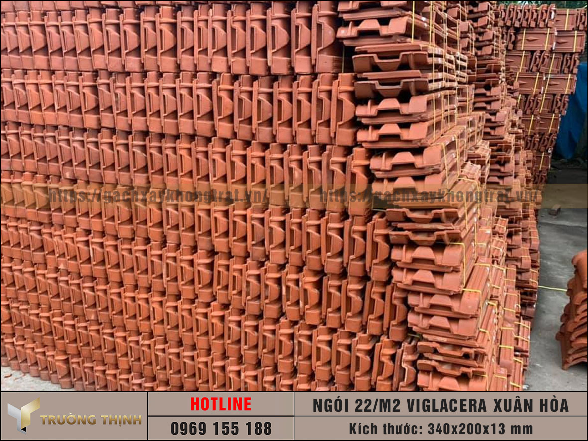 Ngói lợp mái nhà - Ngói 22/m2 Viglacera Xuân Hòa