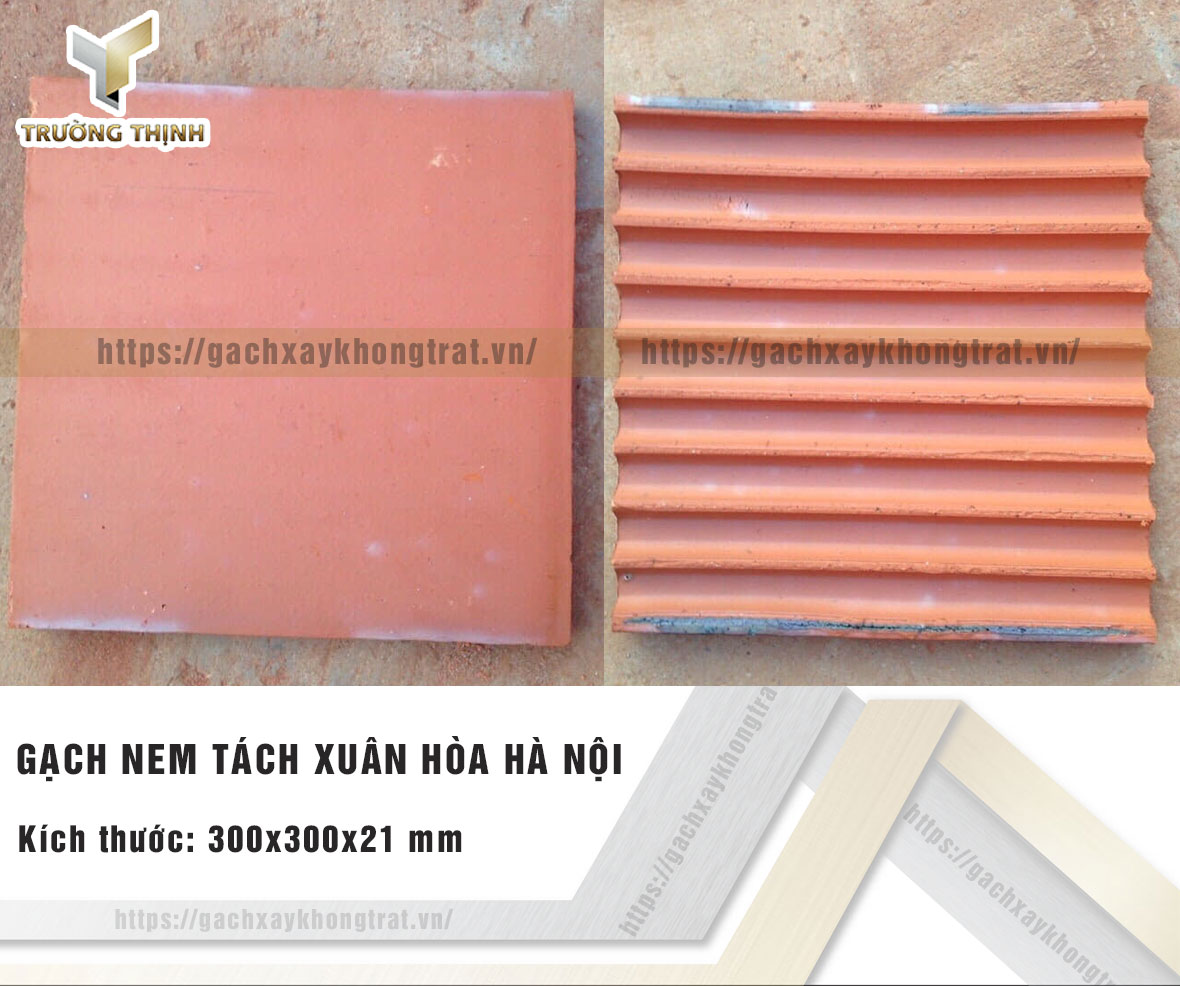 Gạch nem tách Xuân Hòa Hà Nội 300x300x21 giá rẻ